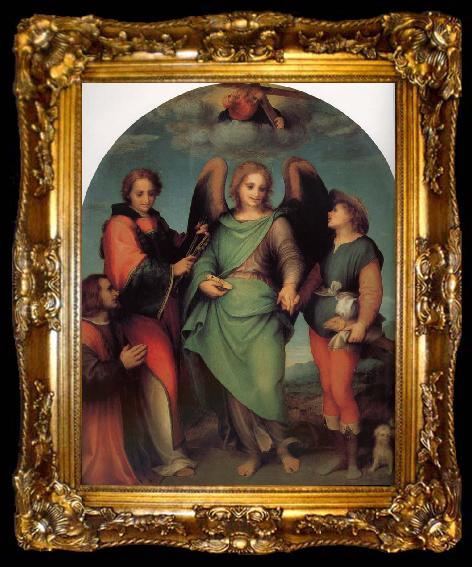 framed  Andrea del Sarto Rafael Angel of Latter-day Saints and the great Leonard, with donor, ta009-2
